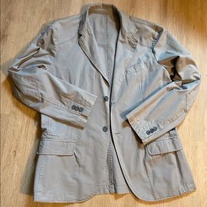 Khaki Single-Breasted Blazer — Men L